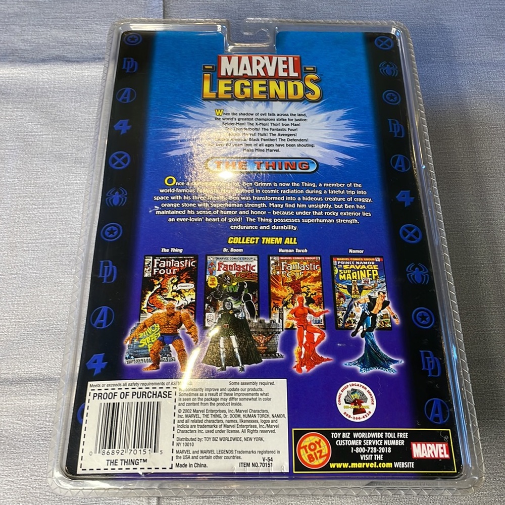 2002 Marvel legends THE THING toy action figure NIP with comic book - Picture 6 of 9